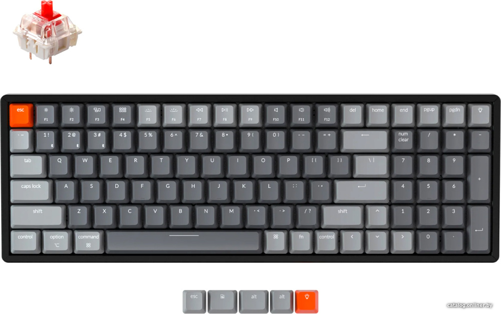 Клавиатура Keychron K4 V2 RGB K4-C1-RU (Gateron G Pro Red)