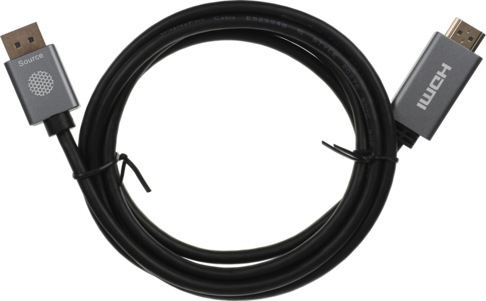 Кабель CACTUS CS-DP-HDMI-1.2-2 HDMI - DisplayPort (2м, черный)