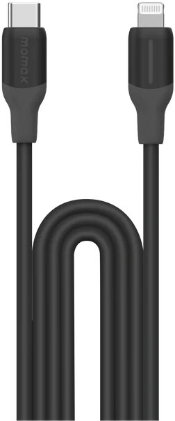 Кабель Momax DL53D 1-Link Flow LC USB Type-C - Lightning (1.2 м, черный)