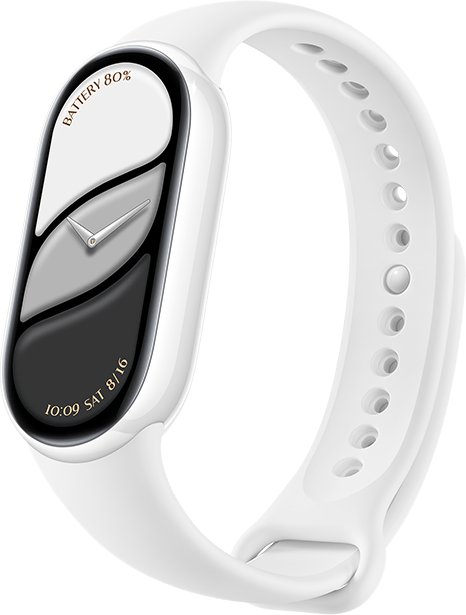 Фитнес-браслет Xiaomi Smart Band 10 M2459B1 (белая керамика, с белым силиконовым ремешком, междунаро