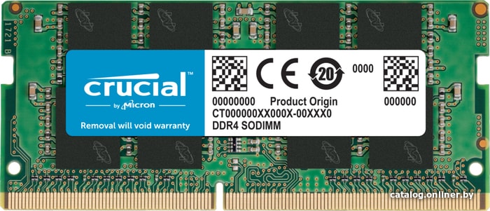 Оперативная память Crucial 16GB DDR4 SODIMM PC4-21300 CT16G4SFRA266