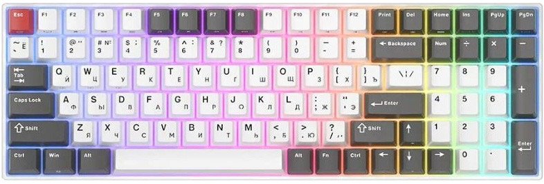 Клавиатура Royal Kludge RK100 RGB (белый/серый, RK Brown)