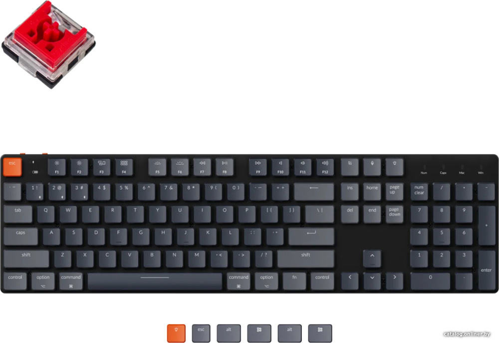 Клавиатура Keychron K5 SE RGB K5SE-E1-RU (Keychron Low Profile Optical Red)