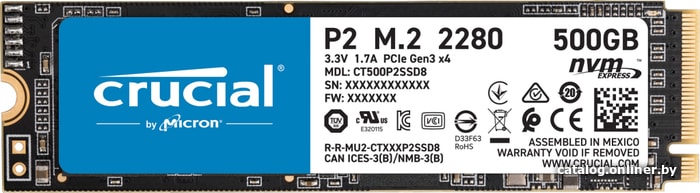 SSD Crucial P2 500GB CT500P2SSD8