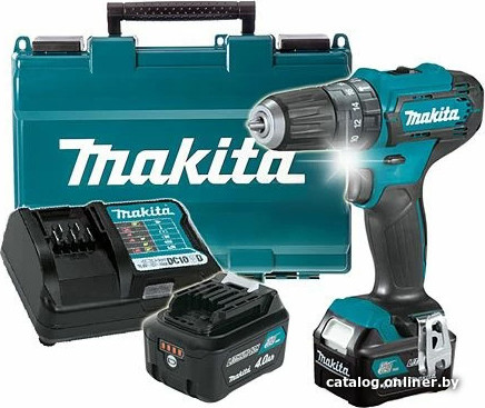Ударная дрель-шуруповерт Makita HP333DWME (с 2-мя АКБ, кейс)