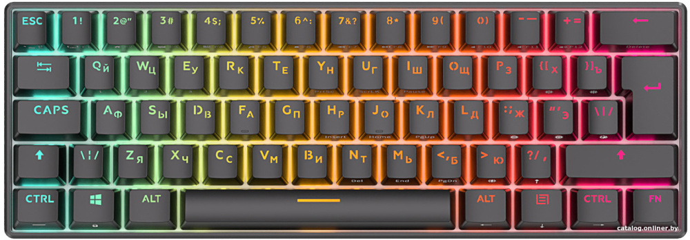 Клавиатура Royal Kludge RK61 New RGB (черный, RK Red)