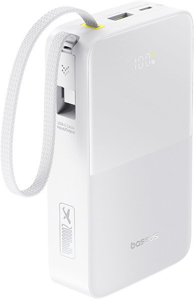 Внешний аккумулятор Baseus EnerFill FC51 Bipow2 Pro Power Bank 20000mAh (белый)