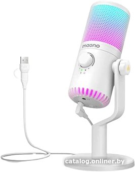 Проводной микрофон Maono DM30 RGB (белый)