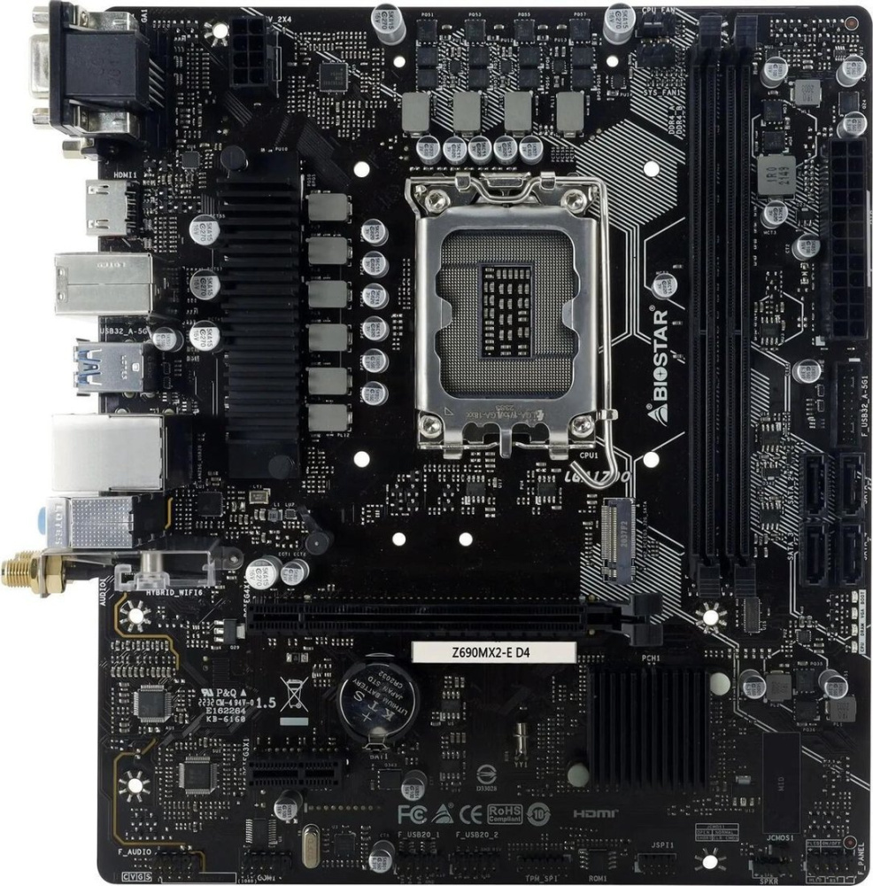 Материнская плата BIOSTAR Z690MX2-E D4 Ver. 6.0