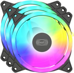 Комплект вентиляторов для корпуса PCCooler F3 T120 ARGB (черный, 3 шт.)