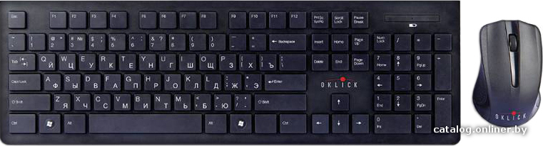 Клавиатура + мышь Oklick 250M Wireless Keyboard & Optical Mouse [997834]