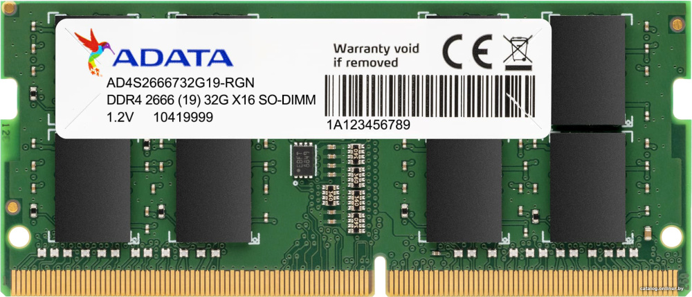 Оперативная память A-Data Premier 8GB DDR4 SODIMM PC4-21300 AD4S26668G19-SGN