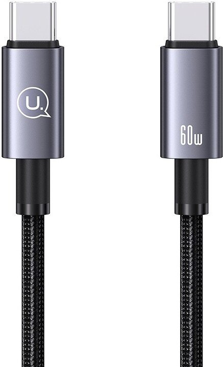 Кабель Usams US-SJ678 USB Type-C - USB Type-C (0.25 м, черный)