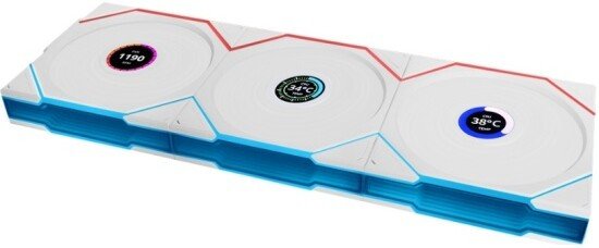 Комплект вентиляторов для корпуса с контроллером Lian Li Uni Fan TL 120 Wireless Reverse 12RTLLCD1W3