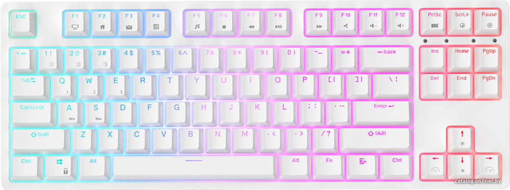 Клавиатура Royal Kludge RK87 RGB (белый, RK Red)