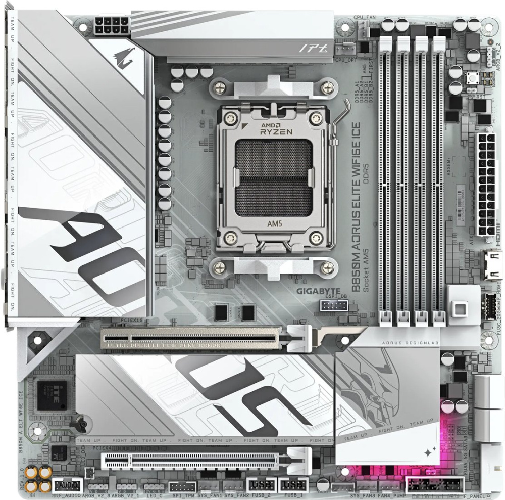 Материнская плата Gigabyte B850M Aorus Elite WiFi6E Ice (rev. 1.1)