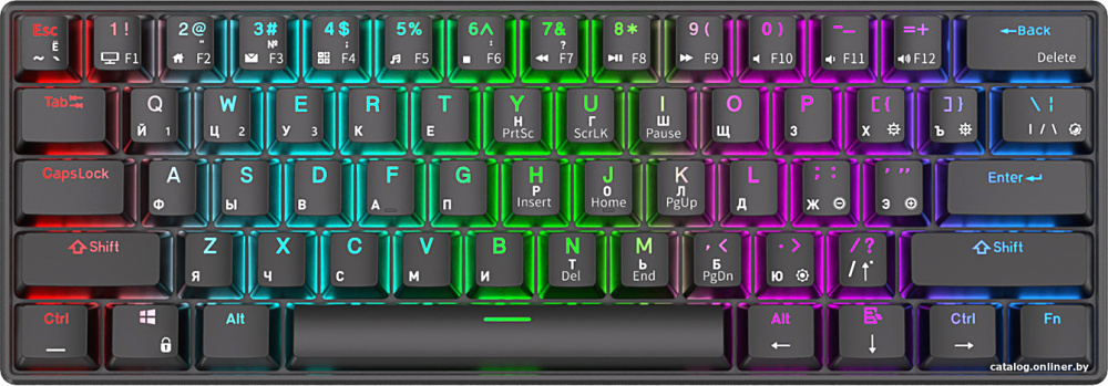 Клавиатура Royal Kludge RK61 RGB (черный, RK Brown)
