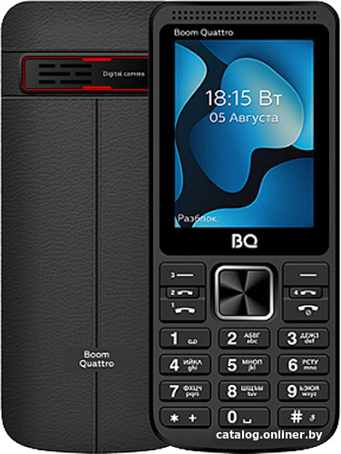 Кнопочный телефон BQ-Mobile BQ-2455 Boom Quattro (черный)