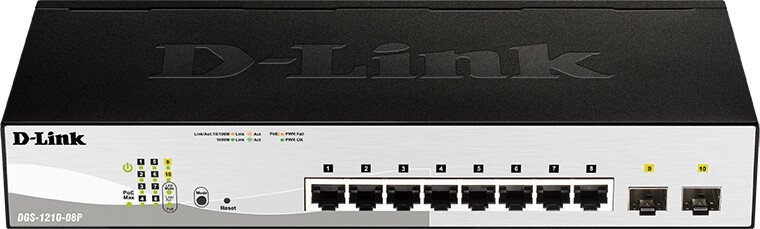 Настраиваемый коммутатор D-Link DGS-1210-08P/G3A