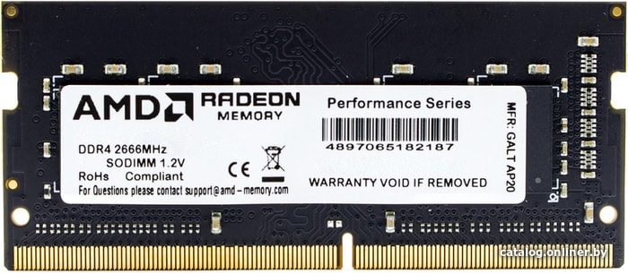 AMD Radeon R7 Performance 4GB DDR4 SODIMM PC4-21300 R744G2606S1S-U