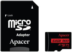 microSDXC AP64GMCSX10UB-R 64GB (с адаптером)