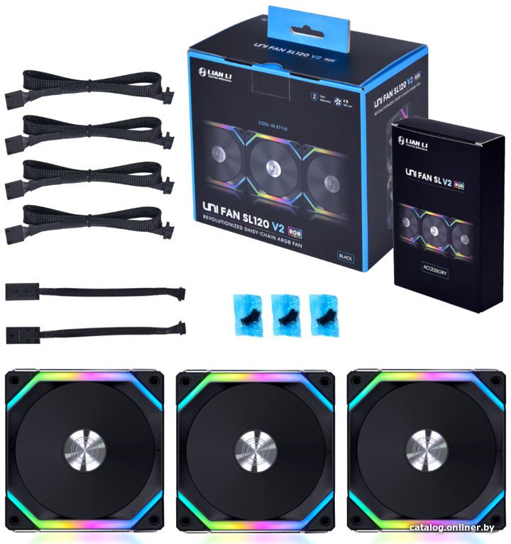 Комплект вентиляторов для корпуса с контроллером Lian Li Uni Fan SL V2 120 G99.12SLV23B.R0