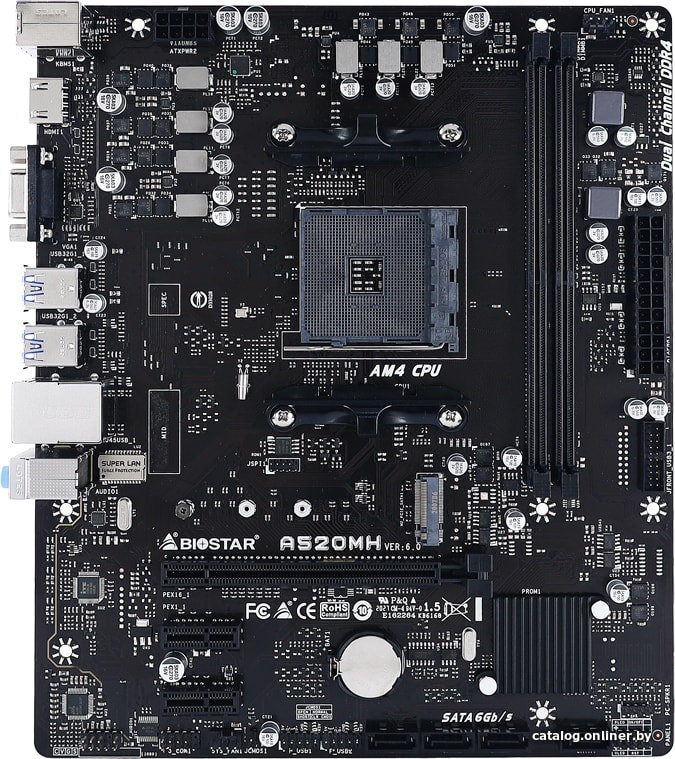 Материнская плата BIOSTAR A520MH Ver. 6.0