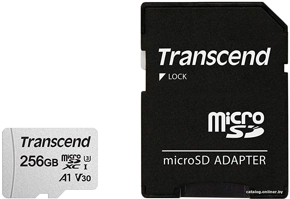 Карта памяти Transcend microSDXC 300S 256GB (с адаптером)