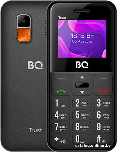 Кнопочный телефон BQ BQ-1866 Trust (черный)