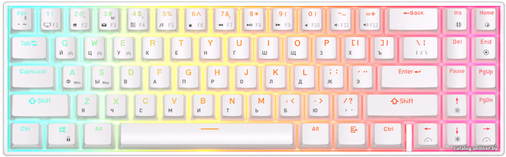 Клавиатура Royal Kludge RK71 RGB (белый, RK Brown)