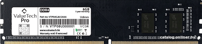 Оперативная память ValueTech Pro 8GB DDR4 2666 МГц VTP08G4U2666