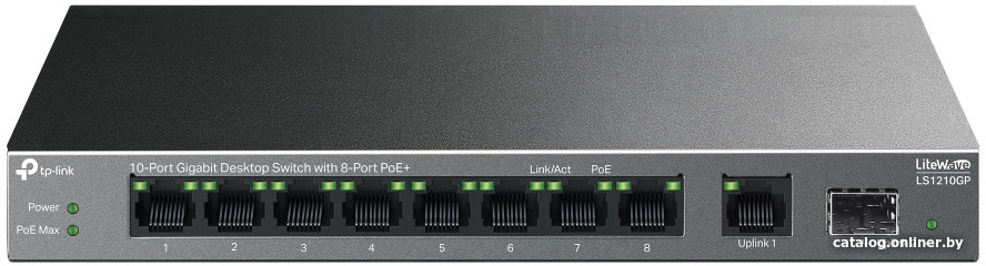 Неуправляемый коммутатор TP-Link LiteWave LS1210GP V1