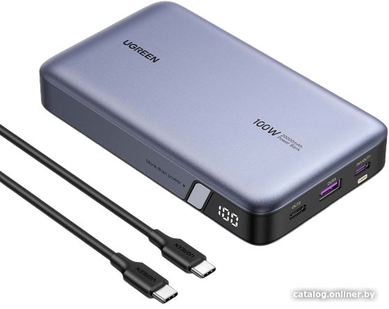 Внешний аккумулятор Ugreen PB720 20000mAh (серый)