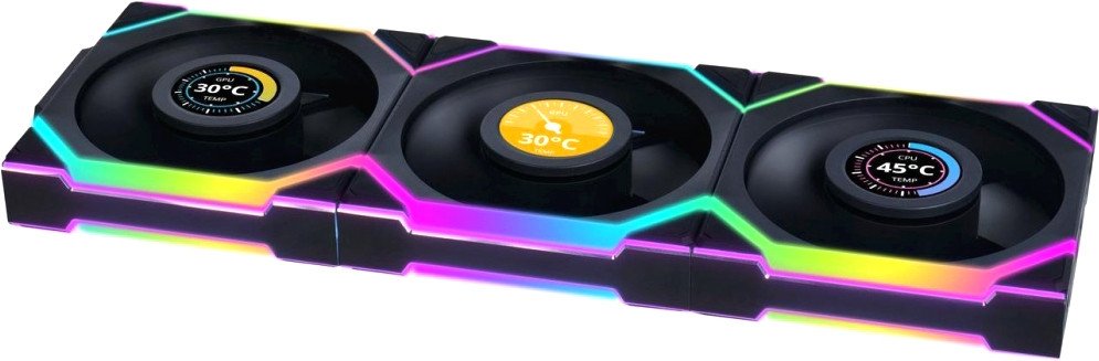 Комплект вентиляторов для корпуса Lian Li Uni Fan SL 120 Wireless LCD Reverse G99.12RSLLCD1W3B.R0