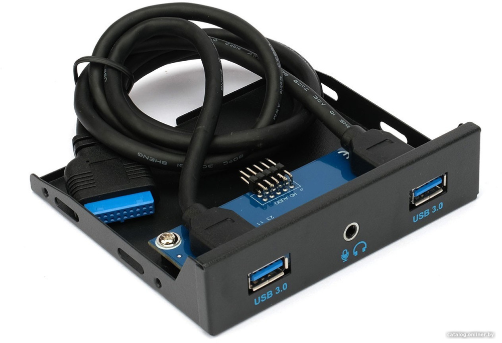 Планка портов на переднюю панель Gembird FP3.5-USB3-2A-HDA