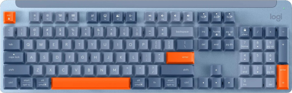 Клавиатура Logitech Signature K865 920-012186 (серо-голубой, с гравировкой)