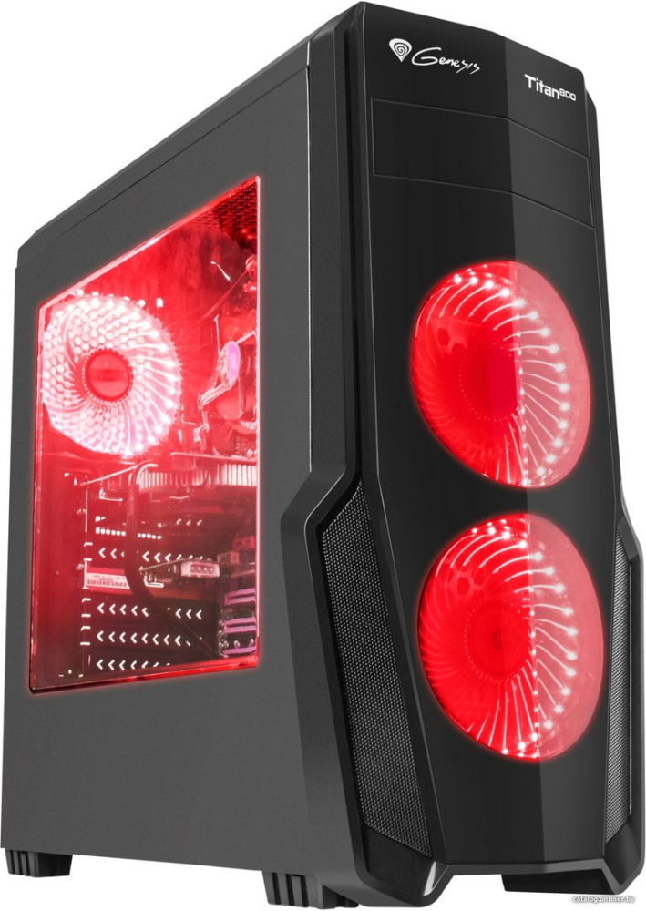 Корпус Genesis Titan 800 (красная подсветка)
