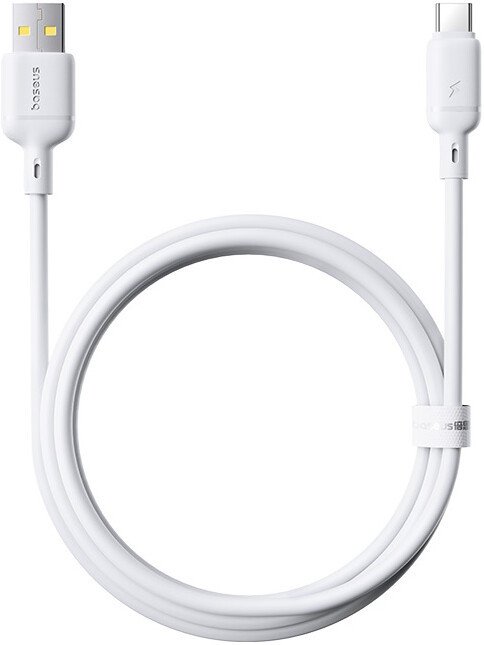 Кабель Baseus Silky Fast Charging Data Cable USB Type-A - USB Type-C 3A (1 м, белый)