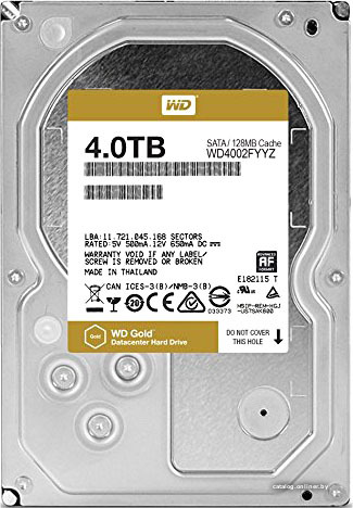 Жесткий диск WD Gold 4TB WD4002FYYZ