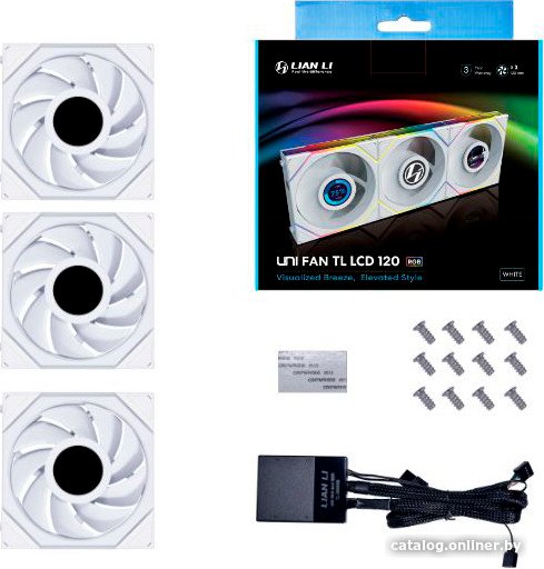 Комплект вентиляторов для корпуса Lian Li Uni Fan TL LCD 120 Triple Pack G99.12TLLCD3W.R0