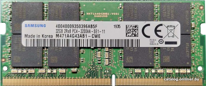 Samsung 32GB DDR4 SO-DIMM PC4-25600 M471A4G43AB1-CWE