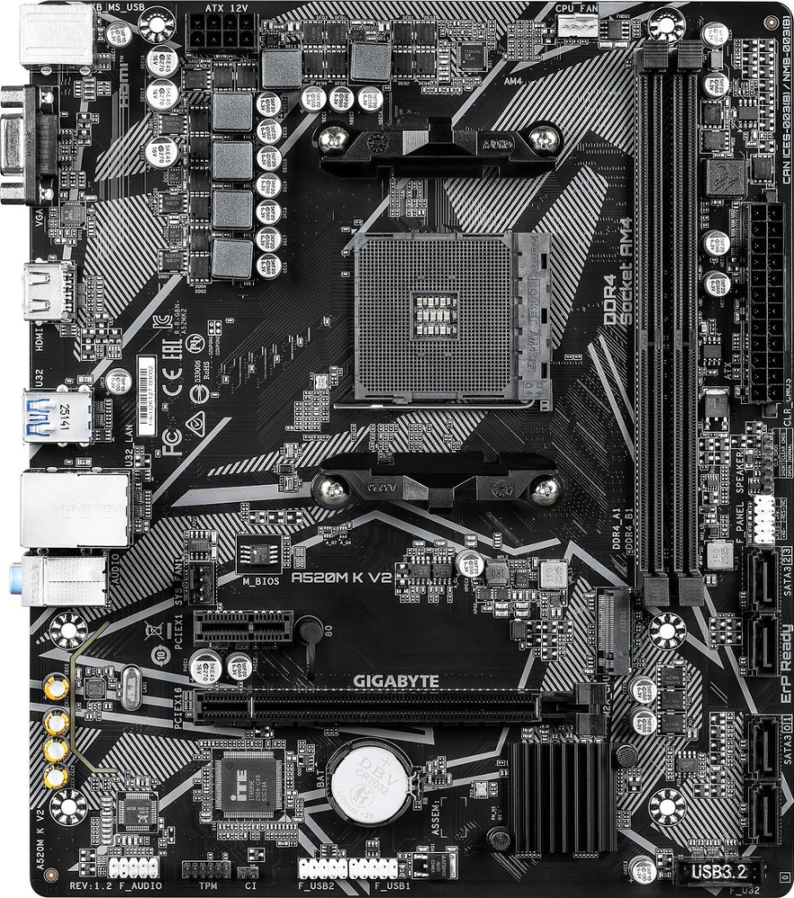 Материнская плата Gigabyte A520M K V2 (rev. 1.2)