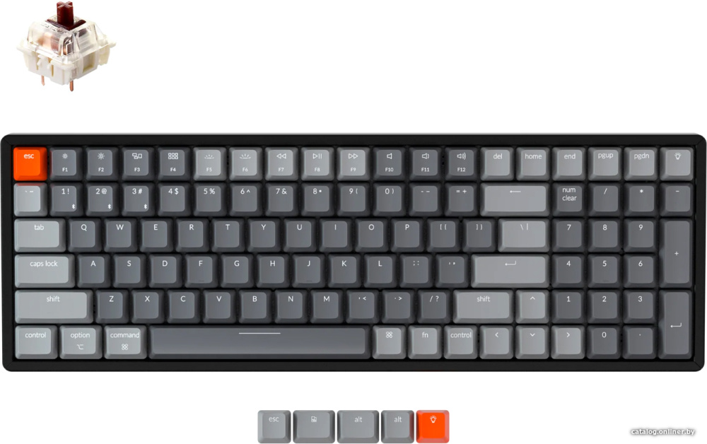 Клавиатура Keychron K4 V2 RGB K4-C3-RU (Gateron G Pro Brown)
