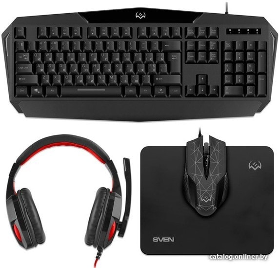 Клавиатура + мышь с ковриком + наушники SVEN GS-4300