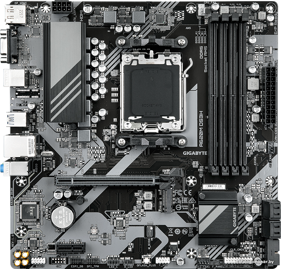 Материнская плата Gigabyte A620M DS3H (rev. 1.0)