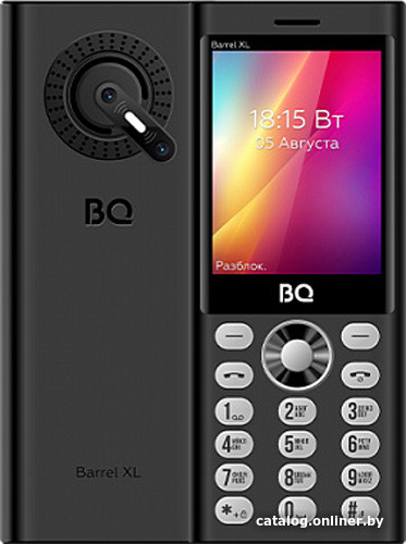 Кнопочный телефон BQ BQ-2832 Barrel XL (черный/серебристый)