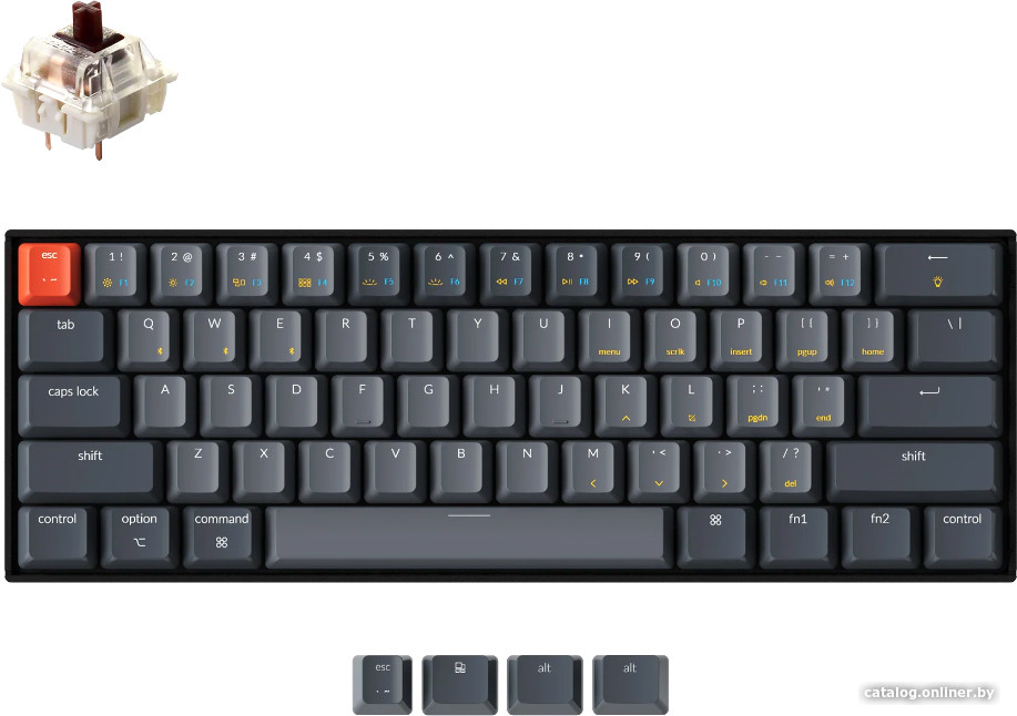 Клавиатура Keychron K12 RGB K12-B3-RU (Gateron G Pro Brown)