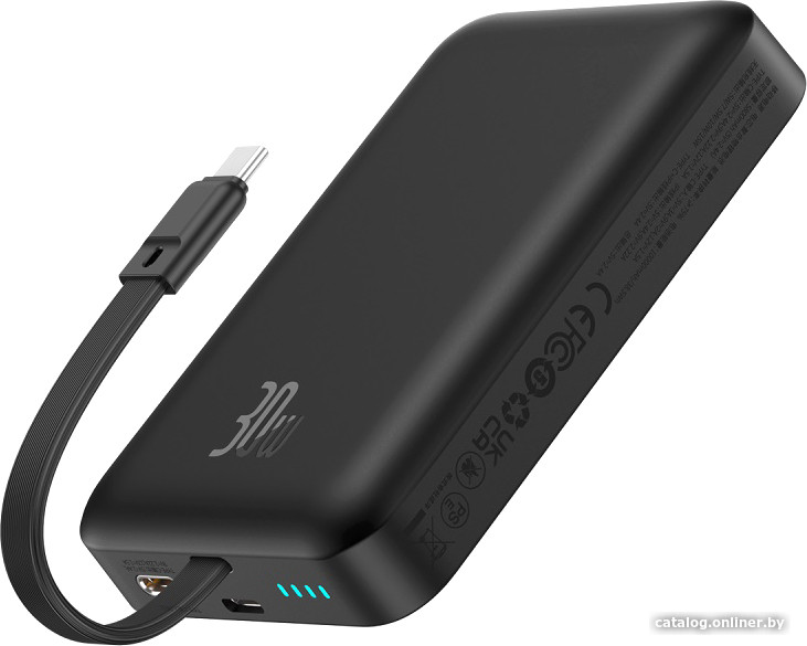 Внешний аккумулятор Baseus Magnetic Fast Charge Power Bank Type-C Edition 30W 10000mAh (черный)