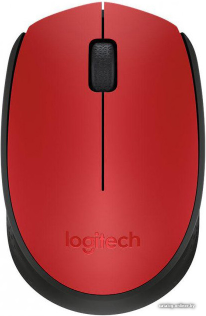 Мышь Logitech M171 Wireless Mouse красный/черный [910-004641]