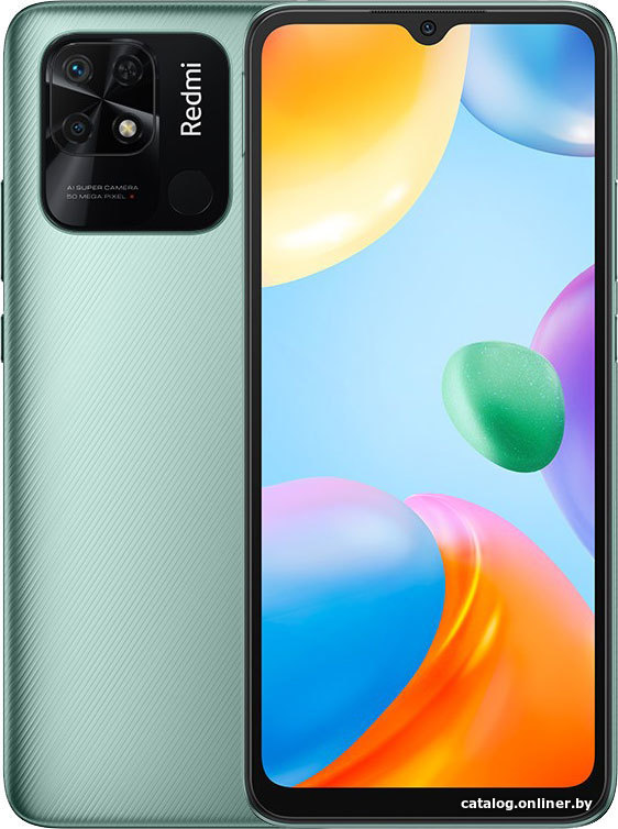 Смартфон Xiaomi Redmi 10C NFC 4GB/128GB международная версия (мятный)